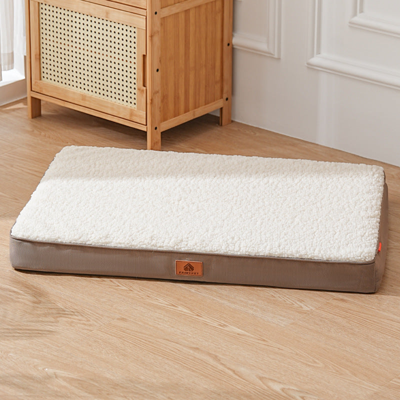 Thick Dog Bed Cushion Mat with Removable Washable Cover