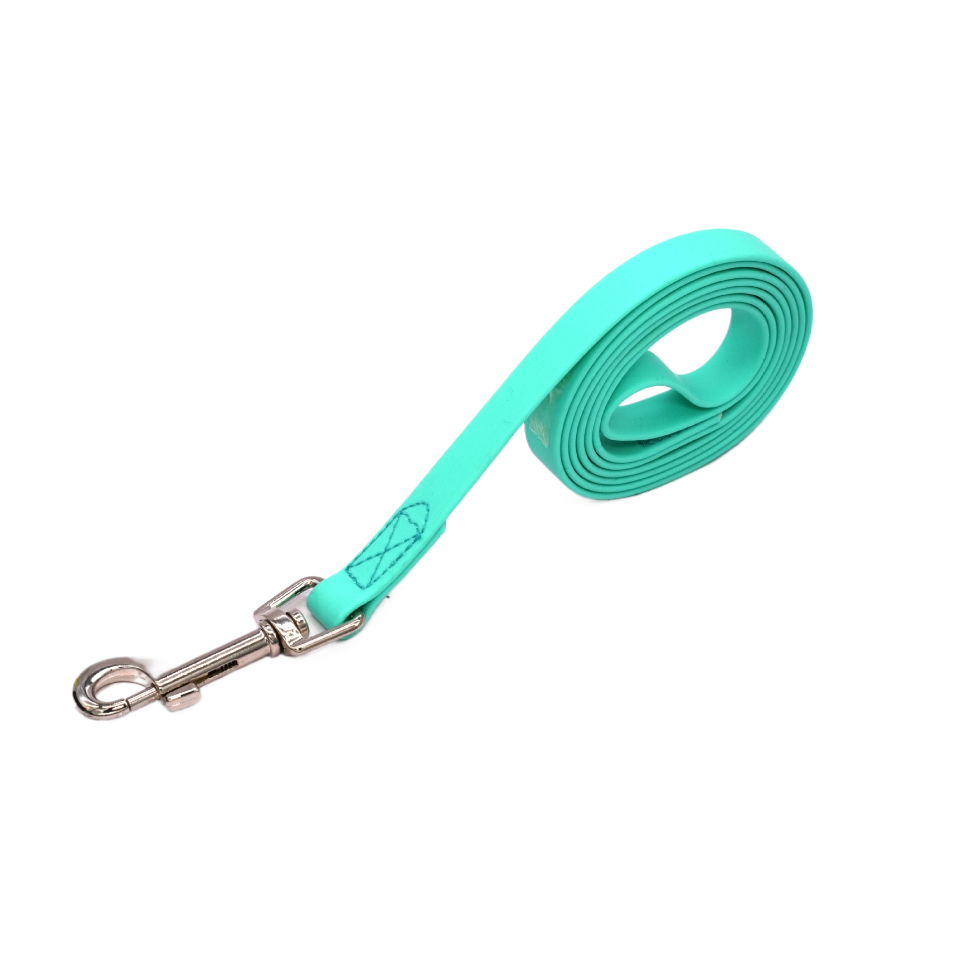 Wipe clean PVC dog leads in yellow, green and emerald