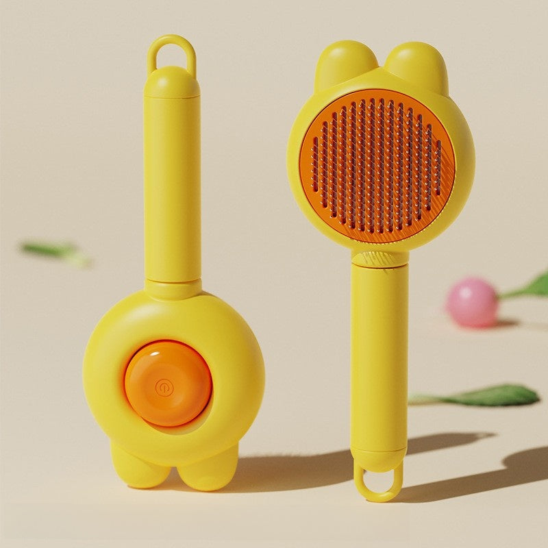 Self-Cleaning Fine-Tooth Dematting Comb for Dogs and Cats