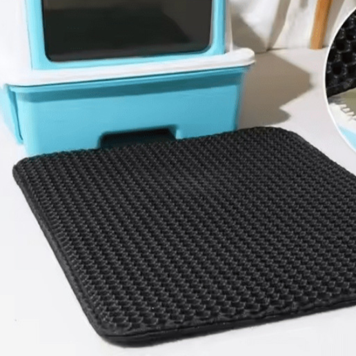 Double Layer EVA Litter Trapper Mat for Cats, Foldable Option