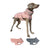 Padded cotton dog coat with warm high fill lining, showing size and shape