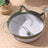 Grey cotton rope cat bed with scratcher and play ball, view 11