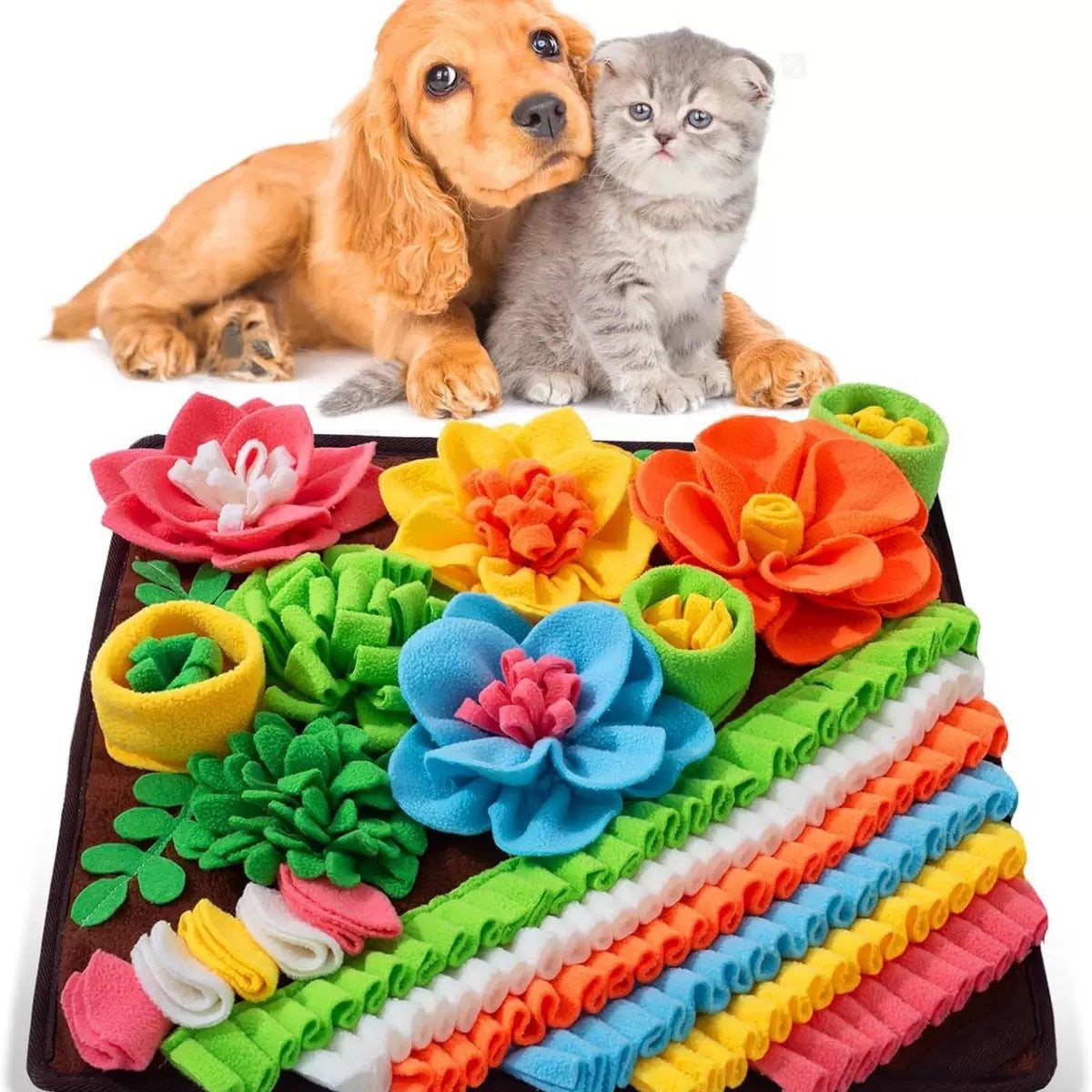 Interactive Pet Snuffle Mat for Dogs and Cats, Scent Foraging