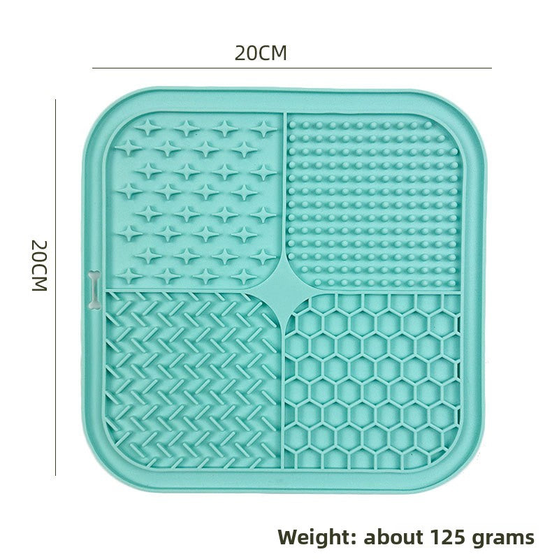 Food-Grade Silicone Pet Lick Mat with Suction Base and Scraper or Brush Accessory Options