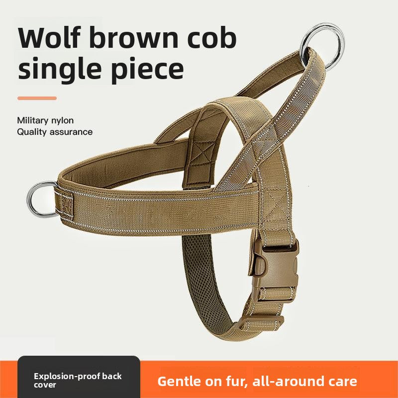 Reflective vest harness for medium and large dogs, ideal for everyday use