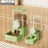 Hanging gravity pet feeder and water dispenser for cages in two tone colours, view 19