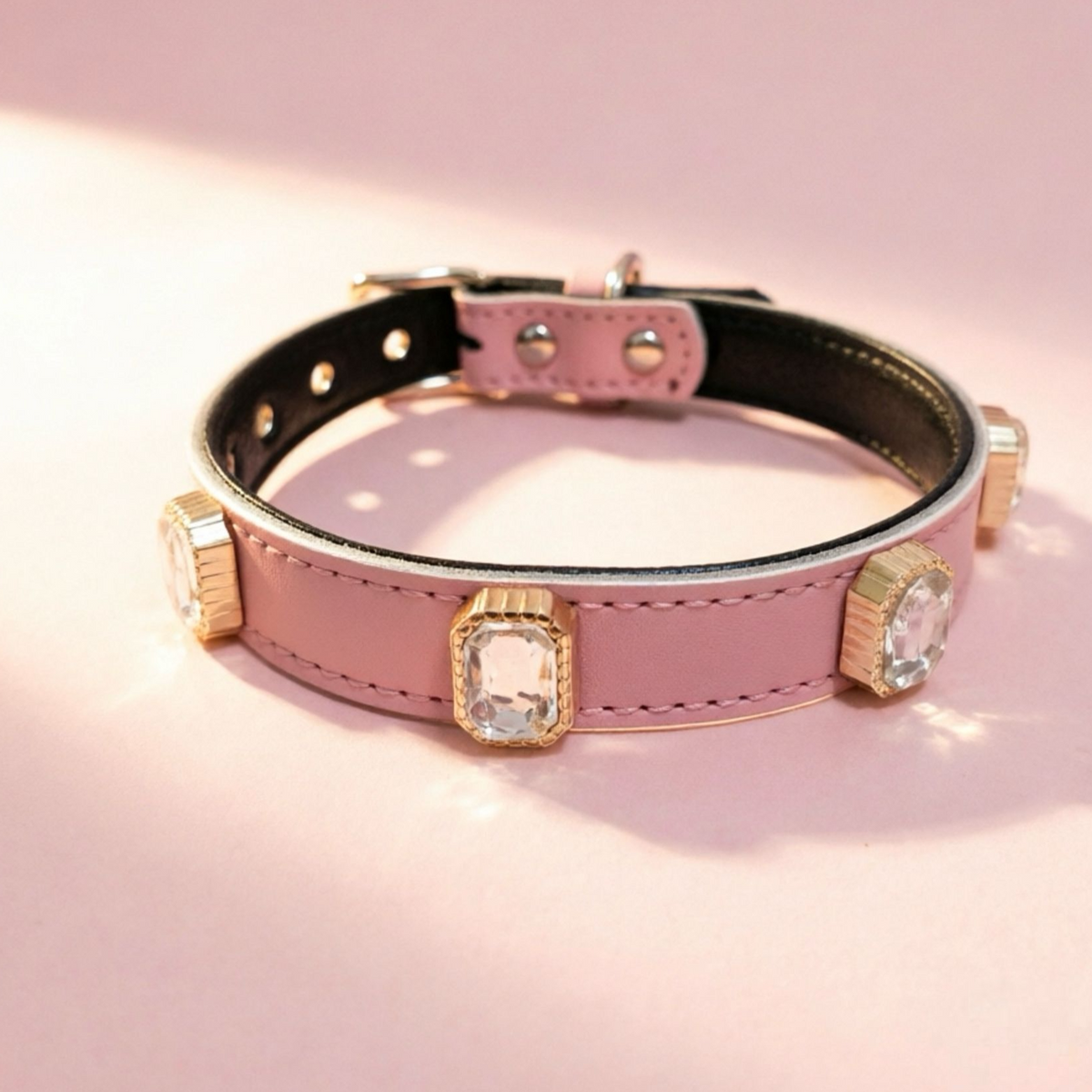 Cowhide leather dog collar with metal buckle, product image 21