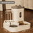 Two-in-One Automatic Pet Feeder Bowl with Food and Water Dispensing for Cats