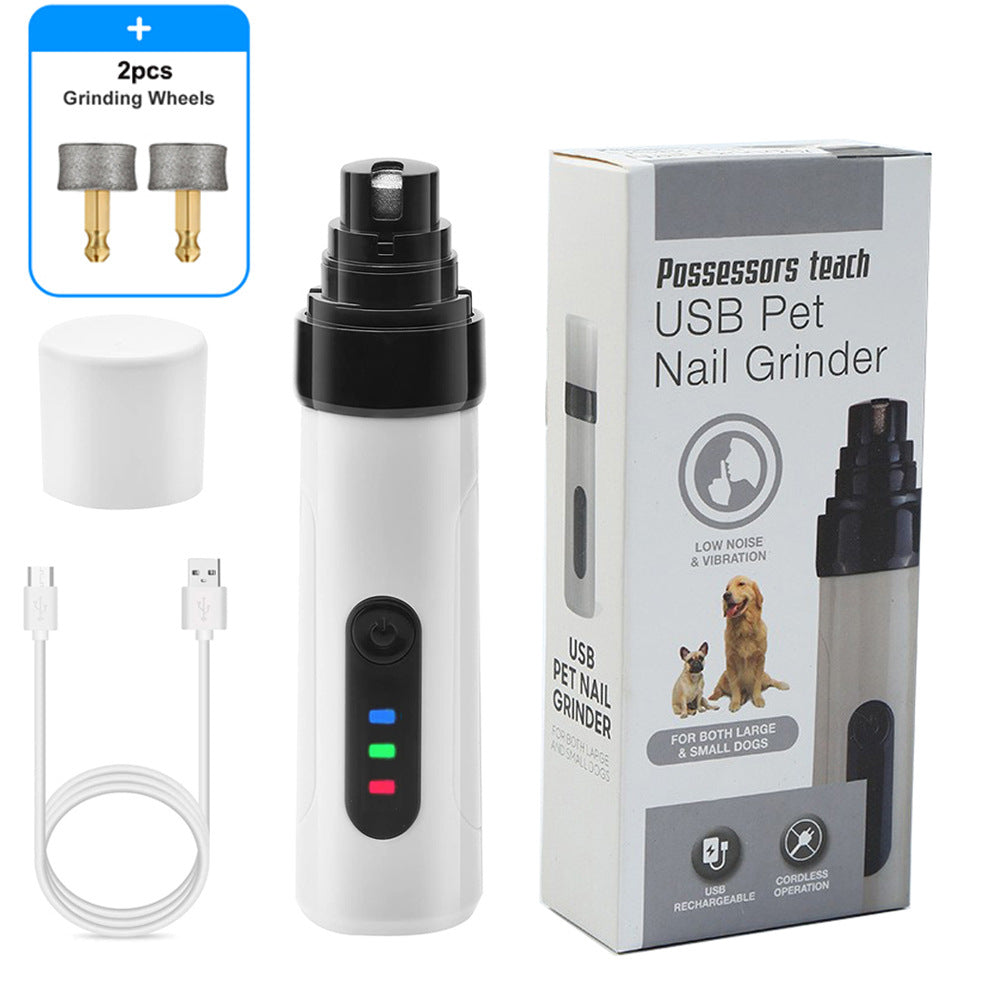 Dual-Speed Electric Pet Nail Grinder, Quiet Diamond Claw File