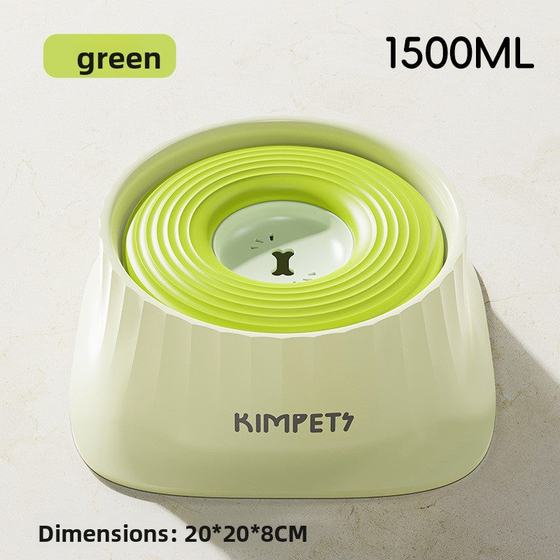 Splash-Proof Floating Dog Water Bowl with Anti-Spill Structure for Small to Medium Dogs