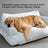 Cooling Ice Fabric Pet Bed with Pillow, Washable Summer Mat