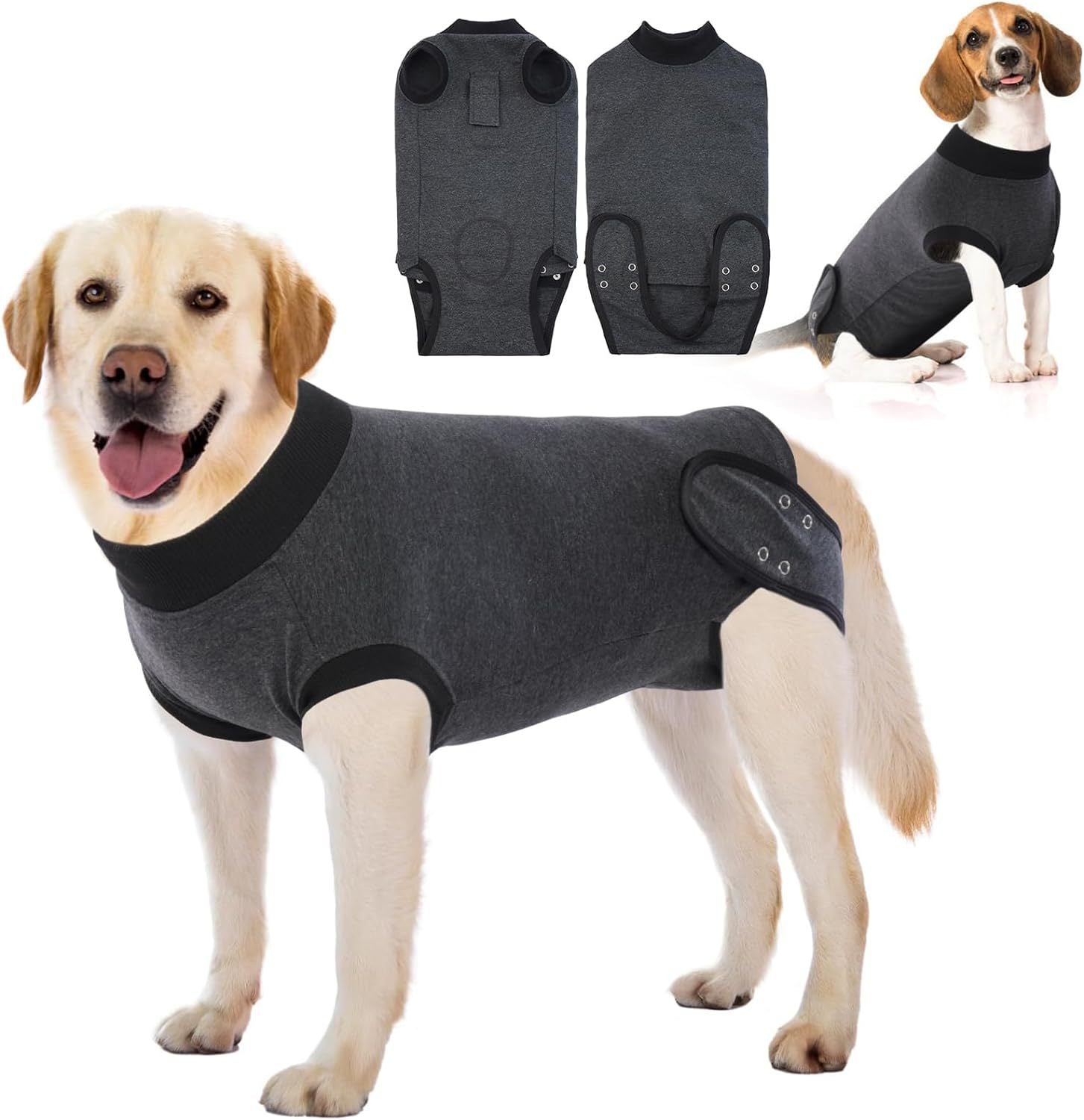 Grey full body dog suit, in Grey, sizes Extra Small to 2XL, image 10