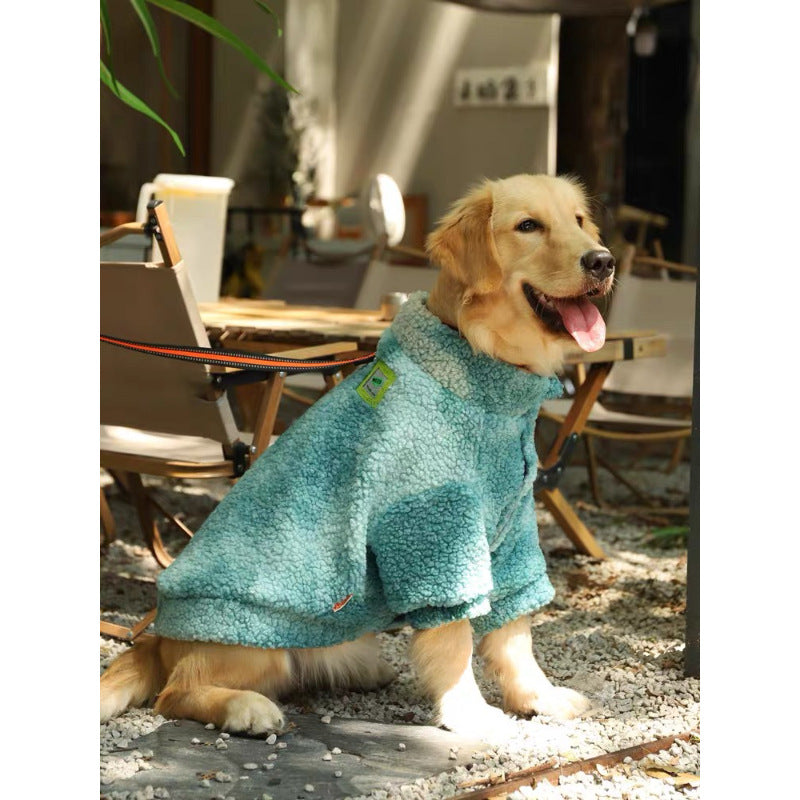 Colourful plush winter coat for large dogs, in Multicolour, sizes 2XL to 7XL, image 1