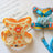 Cute duck dog harness and lead set in Happy Elephant with Lead, close-up detail