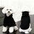 Hooded fleece sweatshirt for small dogs and cats in Red Letter Print, close-up detail