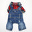 Denim four leg dog jumpsuit with backpack, available in 2 colours, image 5
