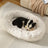 Raised edge cotton dog bed with curved sides and soft cushion, photo 11