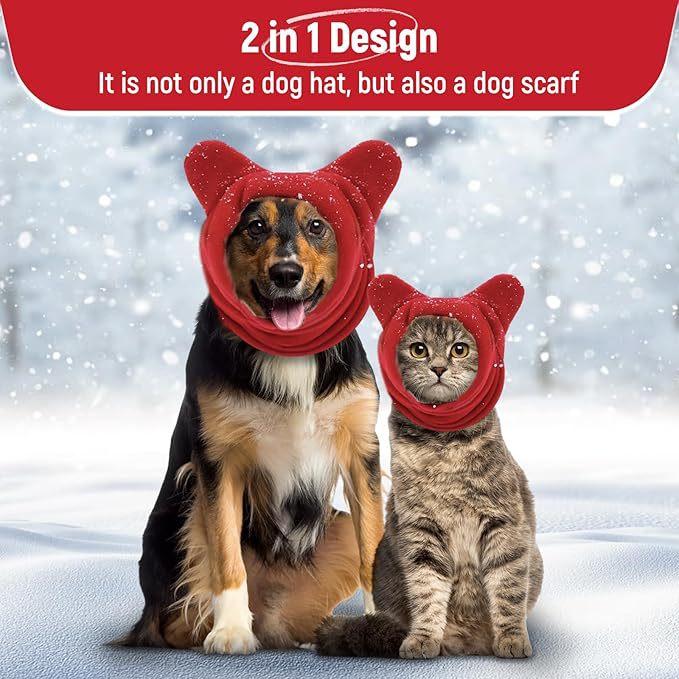 Fleece winter hats for cats and dogs in three colours