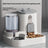 Cat Gravity Feeder with Sliding Cat-Ear Lid, Cylinder and Dual Compartment Styles