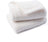 Dusty pink soft pet throw on a sofa