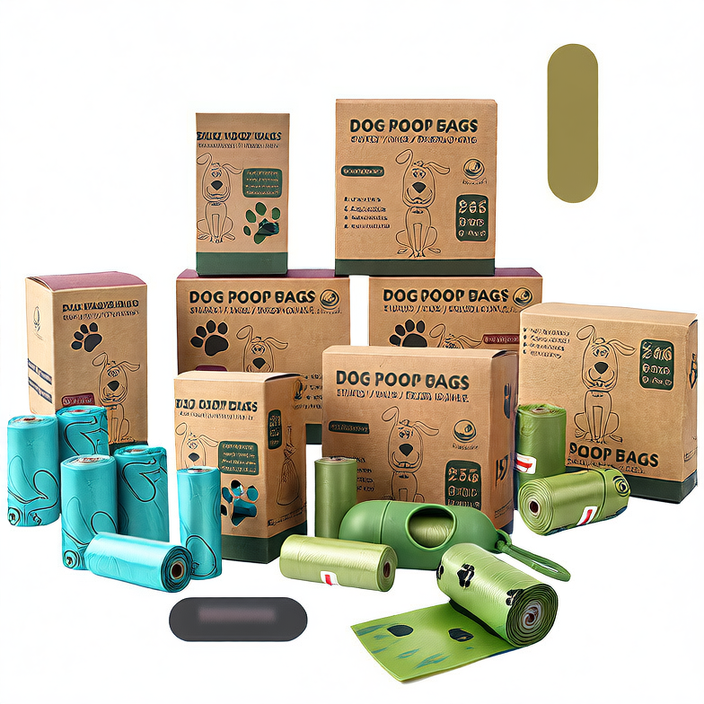 Degradable Pet Waste Bags in Rolls, Plain or Printed