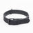 Matte finish dog collar in navy blue with metal buckle