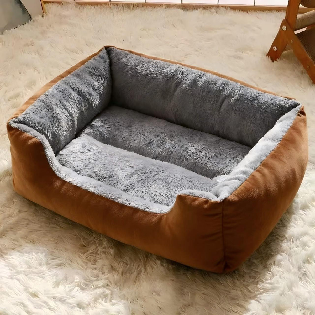 Soft flannel pet bed for dogs and cats, main product photo