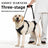 Black three-section support harness for senior large dogs, product image 1