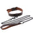 PU leather dog collar and lead set with chain detail, product image 19