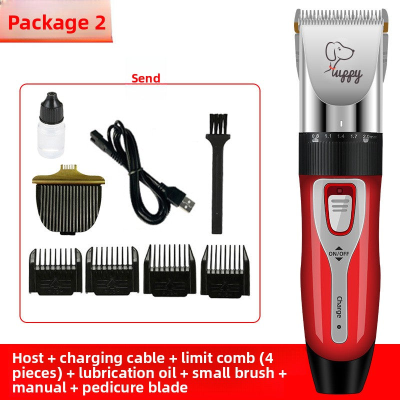 Cordless Dog Hair Clipper Kit with Thin or Thick Cutter Heads