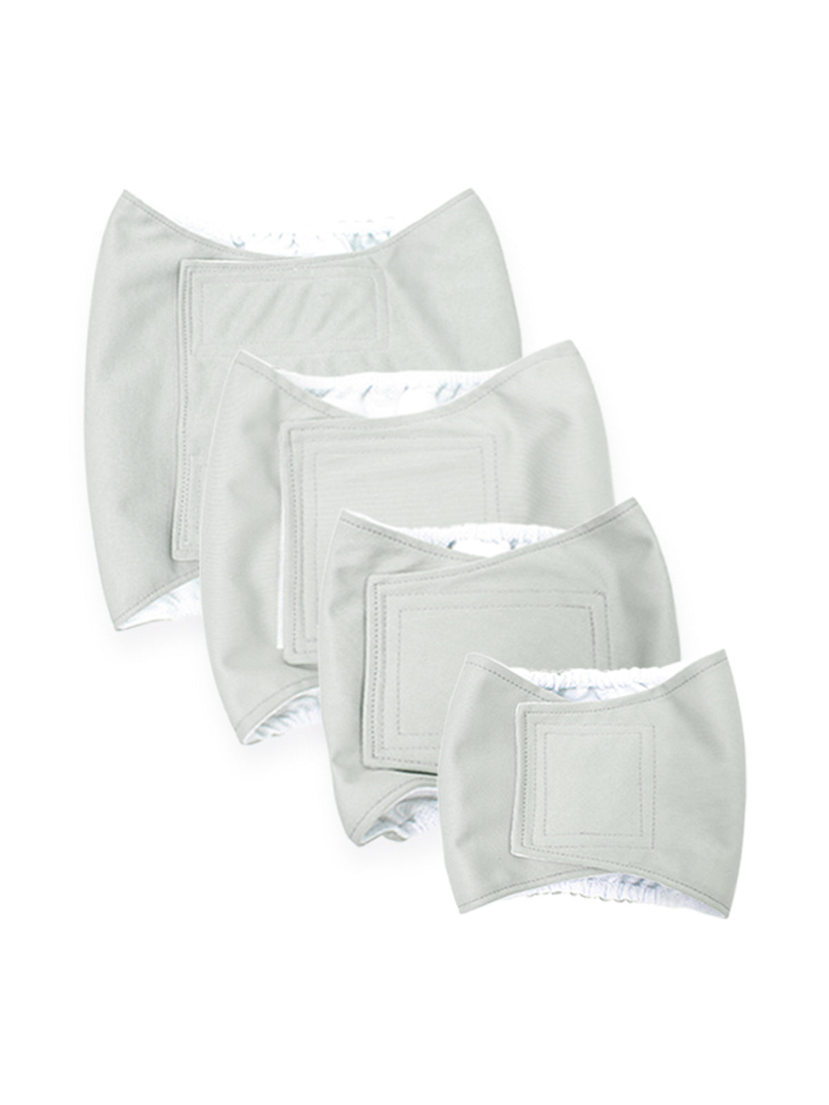 Reusable male dog belly band with waterproof outer layer in Black, material detail