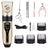 Cordless Pet Hair Clipper Set with Flat Shears and Guide Combs