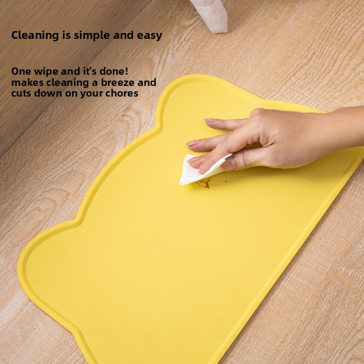 Silicone pet feeding mat with cat ear design, photo 4 of 17