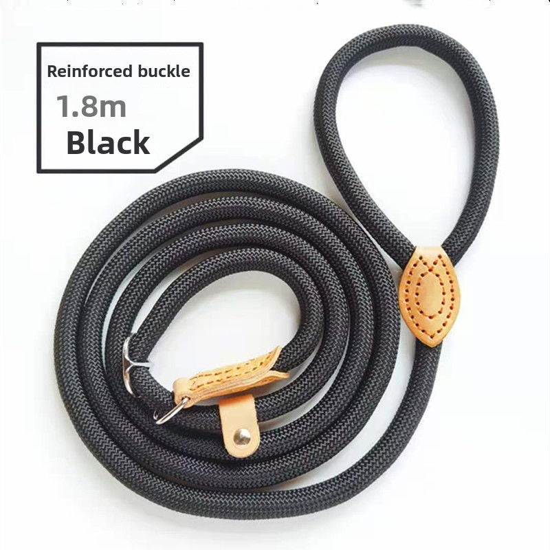 Braided rope dog leads in five colours and lengths