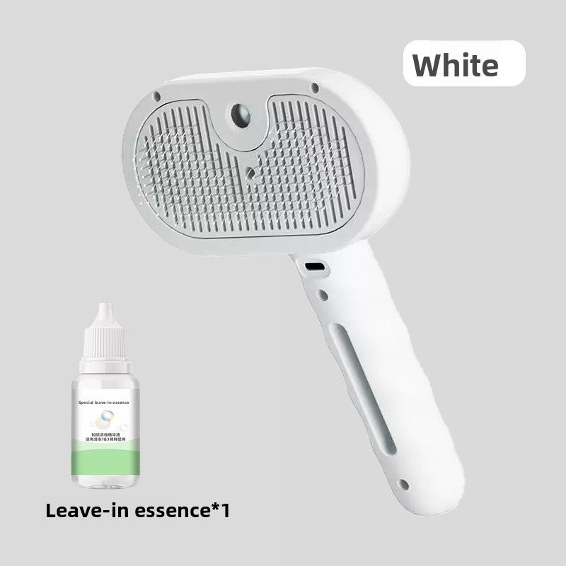 Dual-Sided Pet Spray Comb with Leave-In Essence for Detangling