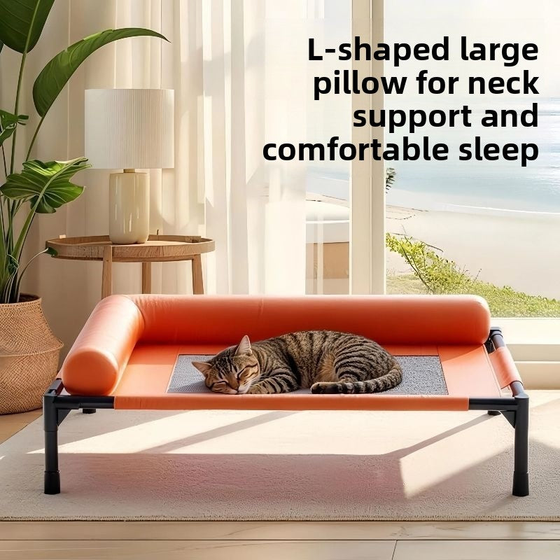 Foldable Elevated Dog Bed, Raised Cooling Cot for Outdoor Use