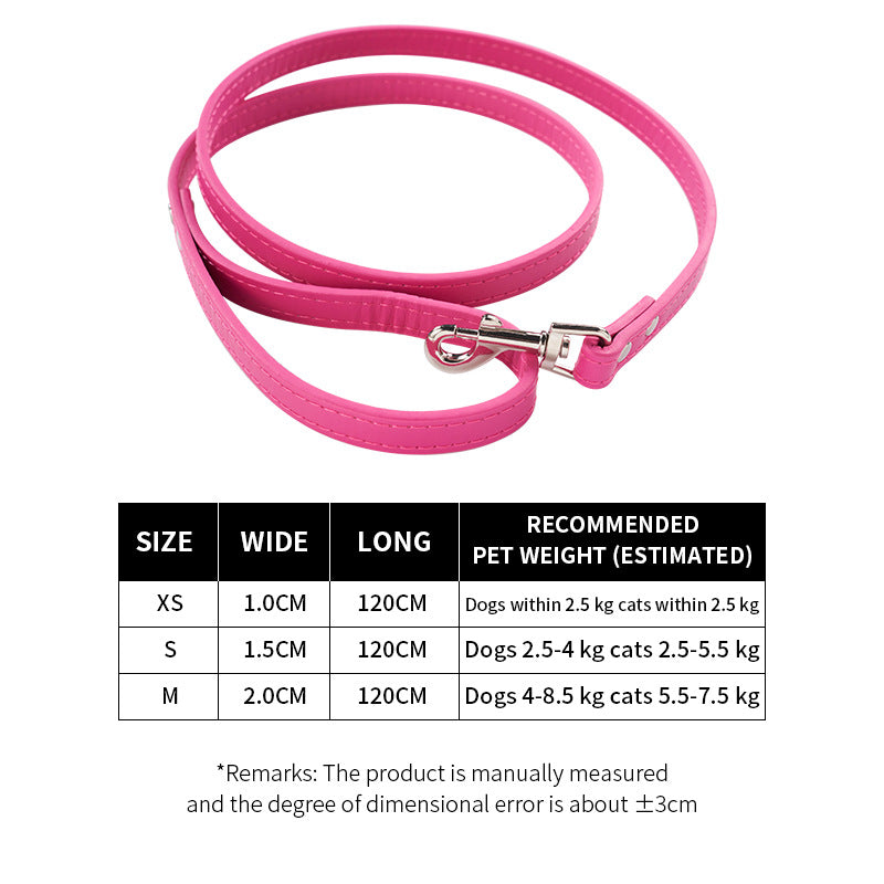 PU leather dog lead, 3 sizes available from Pet Royale UK