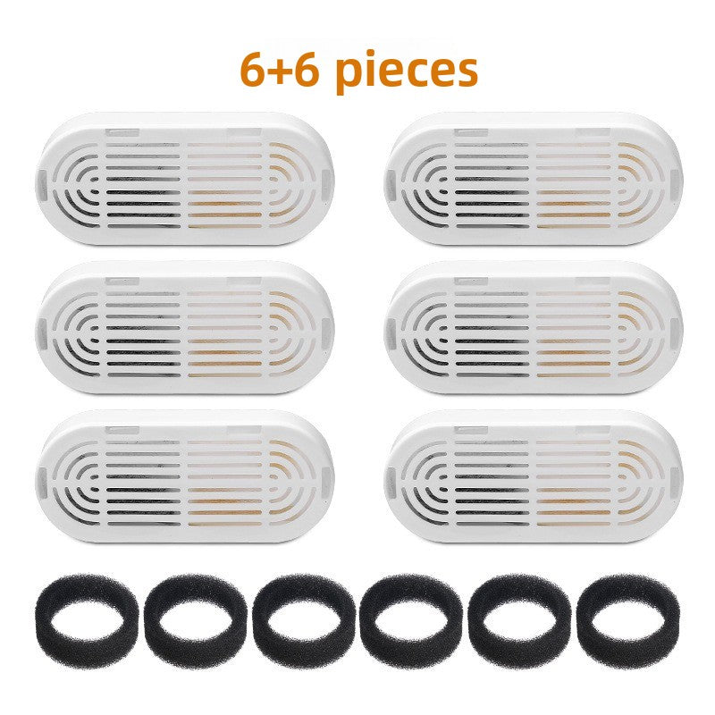 Folding replacement filter elements for pet water dispenser, view 7