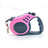 Automatic retractable dog leads shown in five bright colours