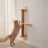 Wooden wall-mounted cat perch with hammock, photo from another angle