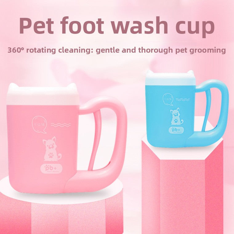 Press Action Pet Foot Washing Cup for Dogs and Cats