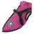 Fleece lined padded dog vest with reflective strips in Lake Blue, side view