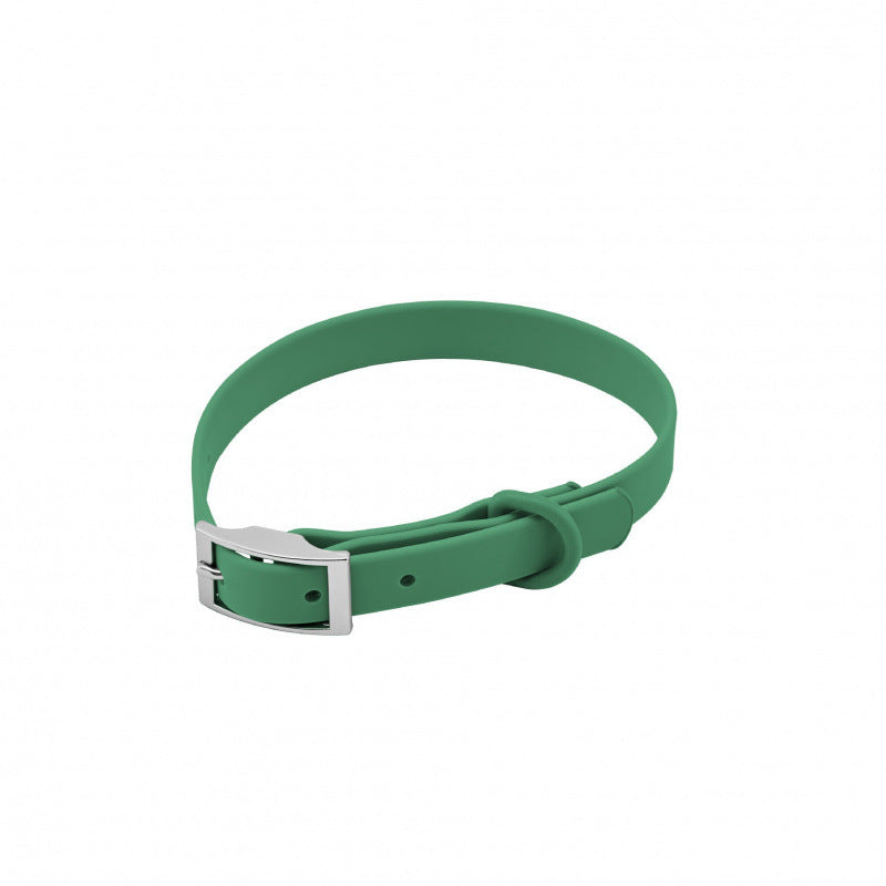 Silicone pet collar with alphabet letters in Fade Effect Lead, close-up detail