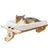 Wooden frame hanging cat bed with plush cushion, photo 3