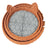 Brown rattan woven pet bed with blue cushion for cats, view 24