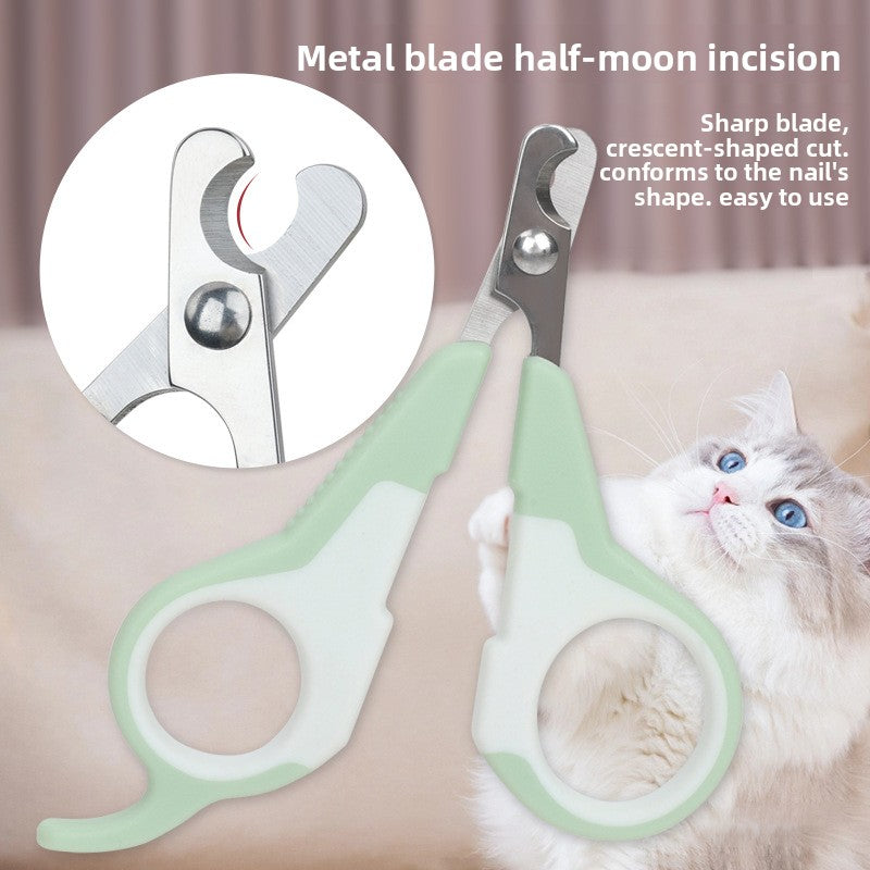 Stainless Steel Pet Nail Clippers with Ergonomic Handle