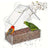 Clear acrylic hanging bird feeder with roof, main product photo