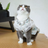 Sky blue Lolita dress for cats and small dogs, in a home setting