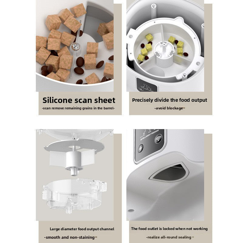 Smart Automatic Pet Feeder with Wi-Fi, Bluetooth, Voice and Video Control, 4L or 7L