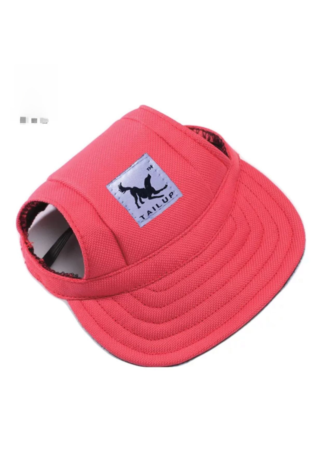 Canvas dog baseball cap for sun protection in Flag Print, front view